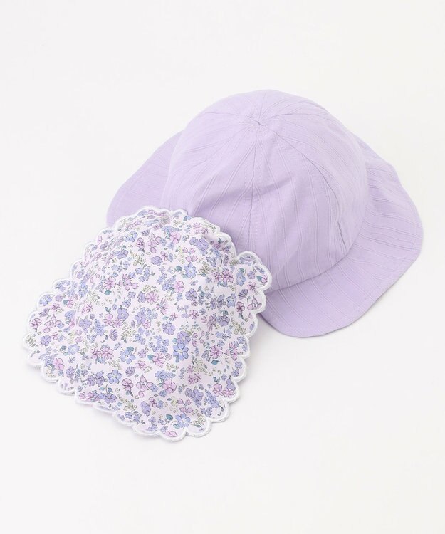 ANY KIDS 【日よけ付き】リボンハット ラベンダー