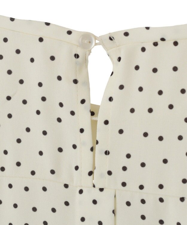 Green Parks ドットイージーケアバックスリットブラウス Dot