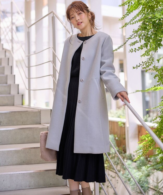 ANY SIS L 【セットアップ対応】スフレショート丈 プルオーバー ネイビー