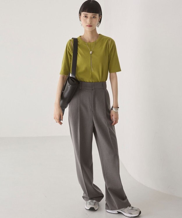 WEGO 【ANGIE VINTAGE】カットアウトリブトップス グリーン