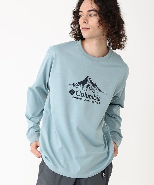Columbia Columbia/ アーバンハイクグラフィックロングスリーブTシャツ /コロンビア Crushed Blue、 Front Print