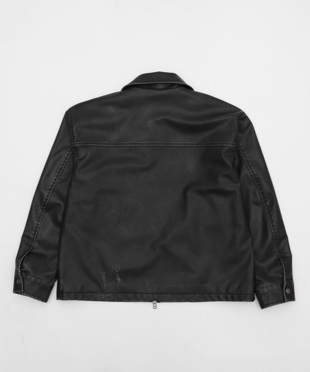 WEGO 【ユニセックス着用ITEM】MA55IVE　PUショートグラフィックブルゾン ブラック