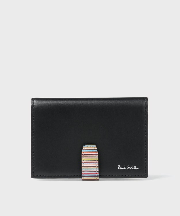 Paul Smith シグネチャーストライプタブ  パスケース ブラック