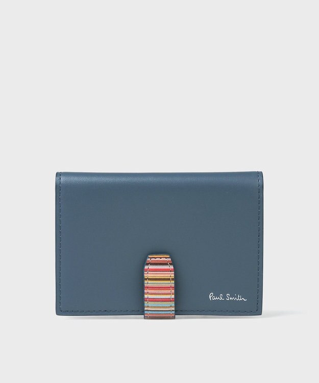 Paul Smith シグネチャーストライプタブ  パスケース ブルー