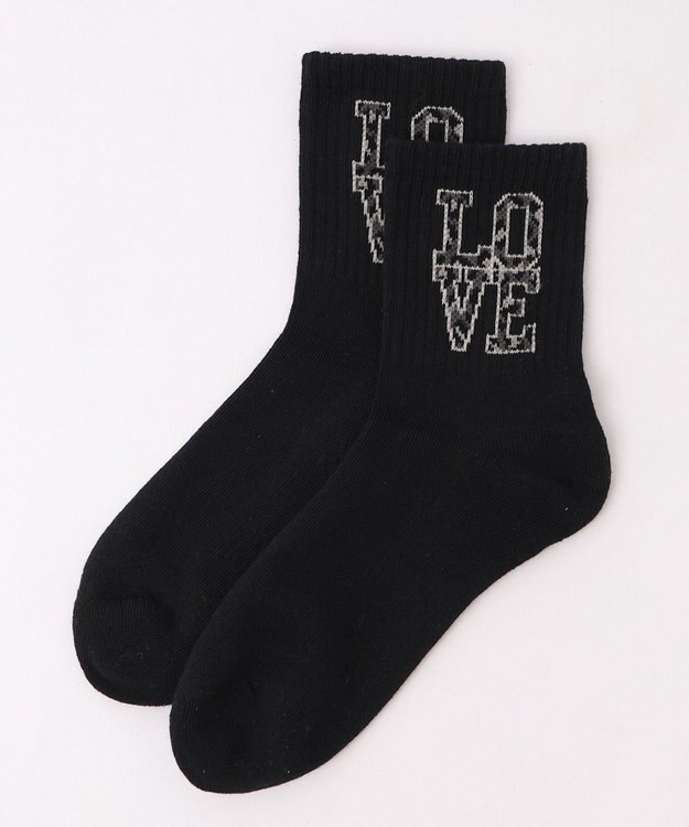 WEGO LOVEロゴソックス ブラック
