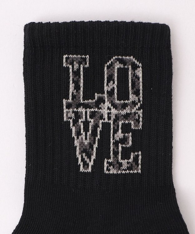 WEGO LOVEロゴソックス ブラック