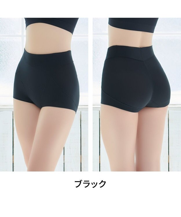 BRADELIS New York 【Yukine inc. 】ゆきねえ365綿混モアらくすっぽりショーツ23 ブラック