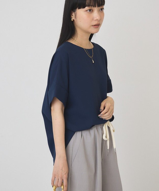 AMERICAN HOLIC 【予約】【WEB限定】イージーケア+接触冷感バックタック半袖プルオーバー Navy