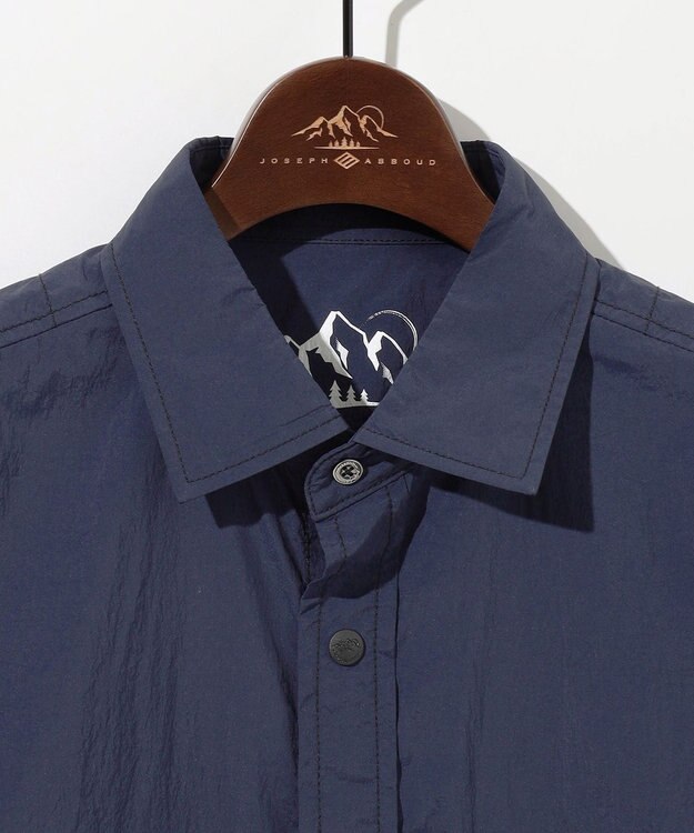 JOSEPH ABBOUD MOUNTAIN 【軽量/ストレッチ/ECO撥水】ライトワッシャーストレッチ アウトドア シャツ ネイビー系