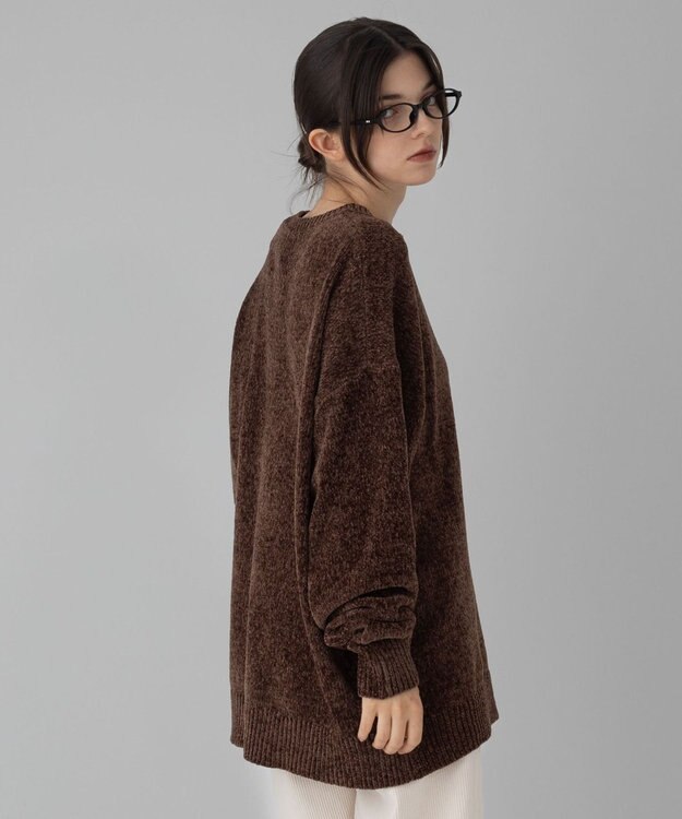 WEGO 【ユニセックス着用ITEM/MLサイズ展開】ベロアモールプルオーバー ブラウン