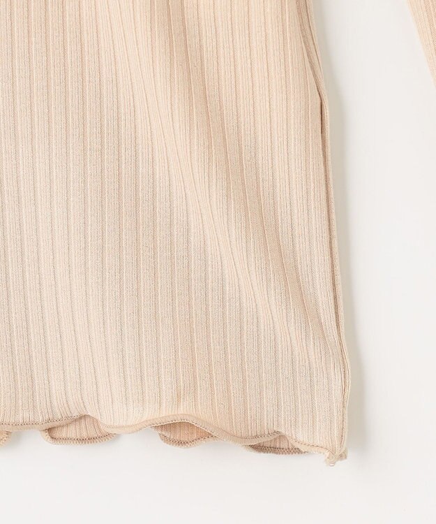 組曲 KIDS 【150-160cm】リブ襟 トップス ベージュ系