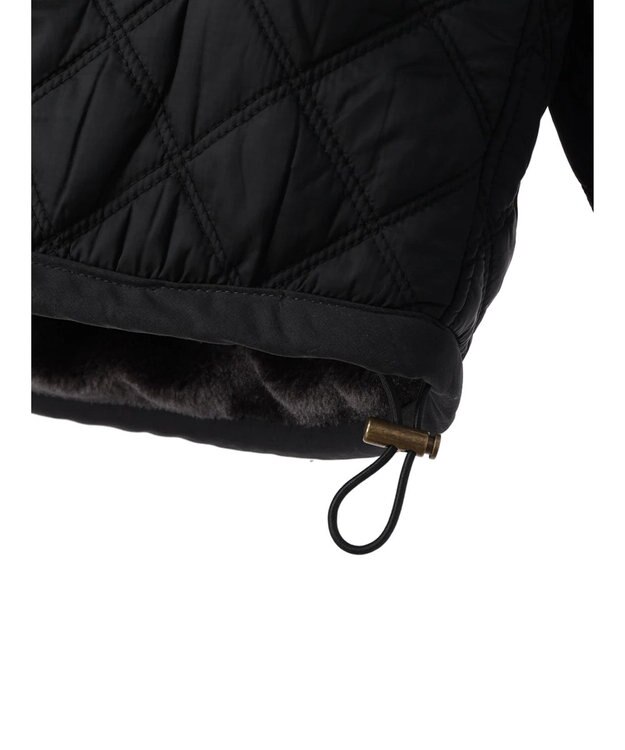 AMERICAN HOLIC キルポカリバーシブルキルティングミディコート Black