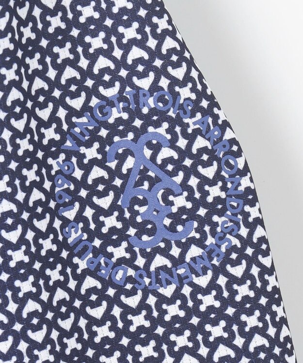 23区GOLF 【WOMEN】サンベールメッシュ モノグラムハーフジップ ネイビー系5