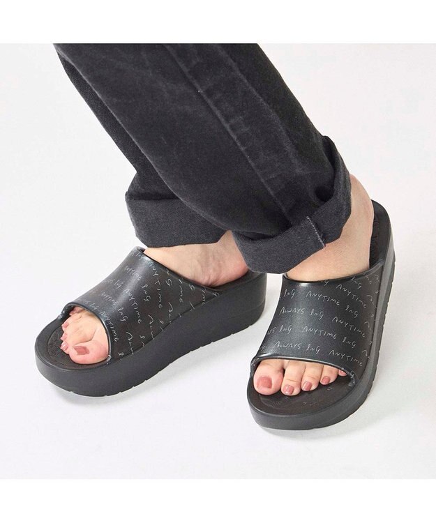 ing <ing>【3E】リカバリーミュールサンダル ブラック