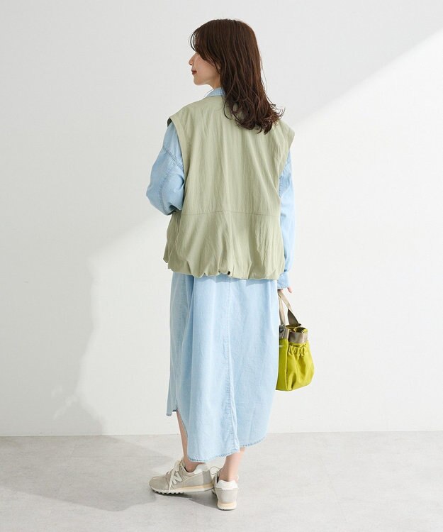 Green Parks シアーデニムシャツワンピース Light Indigo