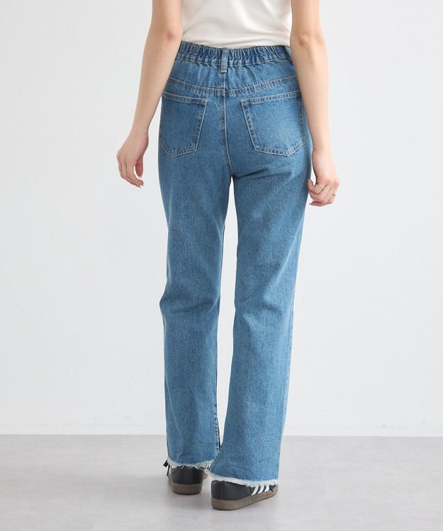 earth music&ecology カットオフフレアデニムパンツ Medium Indigo