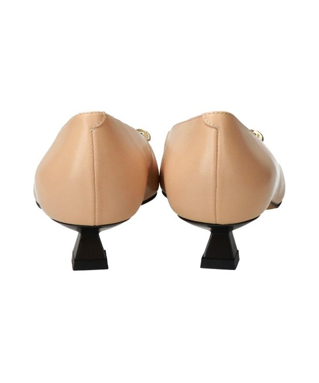 INTER-CHAUSSURES 【ANGEL ALARCON】ポインテッドトウチェーンパンプス ベージュ