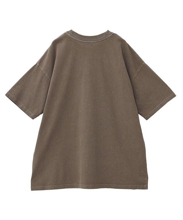 Green Parks スティッチ／ウ゛ィンテージ風ピグメントＴシャツ Brown