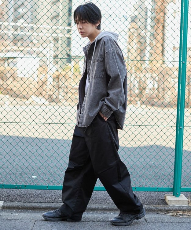 WEGO キーチャーム付きチノカーブパンツ ブラック