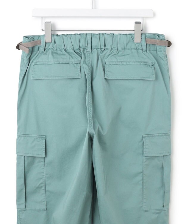 J.PRESS YORK STREET 【UNISEX】サテンストレッチ イージーカーゴパンツ ライトグリーン系