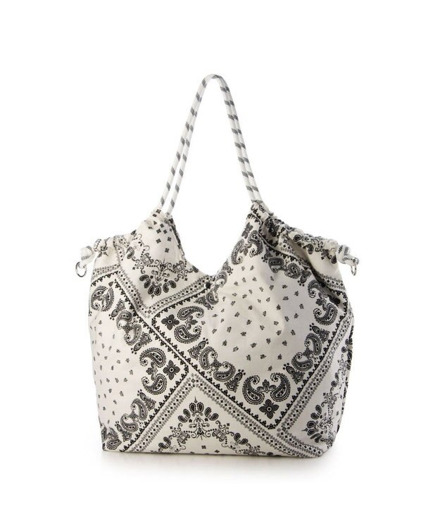 UNBILLION カシュカシュ cachecache / カジュアルパターンビッグトート ホワイト