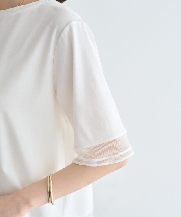 YECCA VECCA シアーMIXプルオーバー Off White