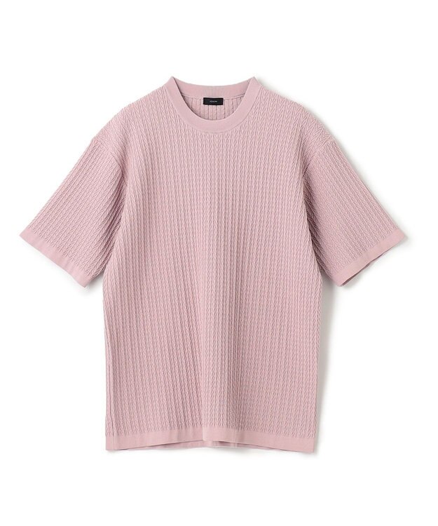 JOSEPH HOMME ドライコットンリンクス　半袖ニット ローズ系