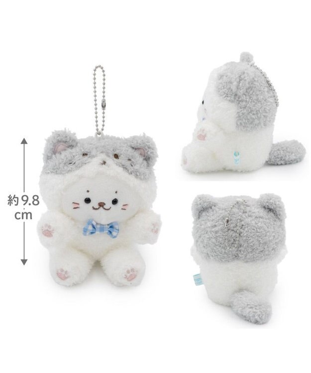 Mother garden しろたん 猫キーホルダー 《ハチワレ》 単品 ハチワレ