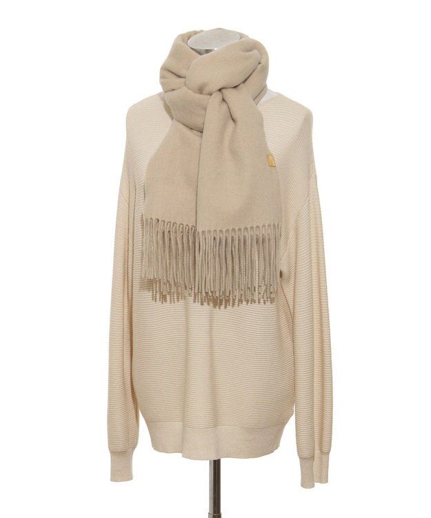 MOONBAT WEB限定【洗える】ミエル (miel) カシミヤ100％ 無地ストール ベージュ