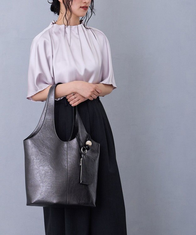 MioFIRANO STONE A001 トートバッグ マルチケース付き A4サイズ対応 BLACK