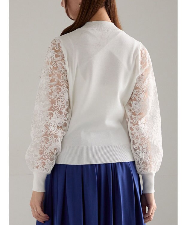 Te chichi レーススリーブニット オフホワイト