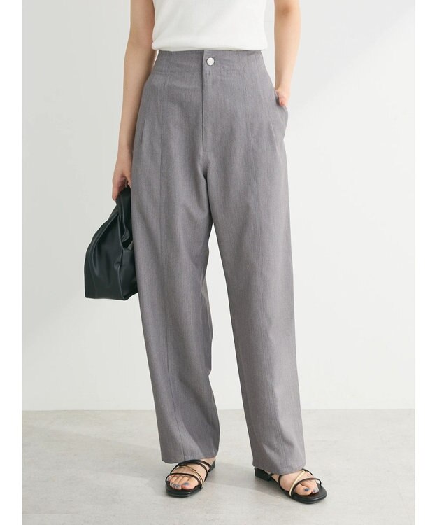 Green Parks ・ＥＬＥＮＣＡＲＥ　ＤＵＥ　センターシームタックパンツ Gray