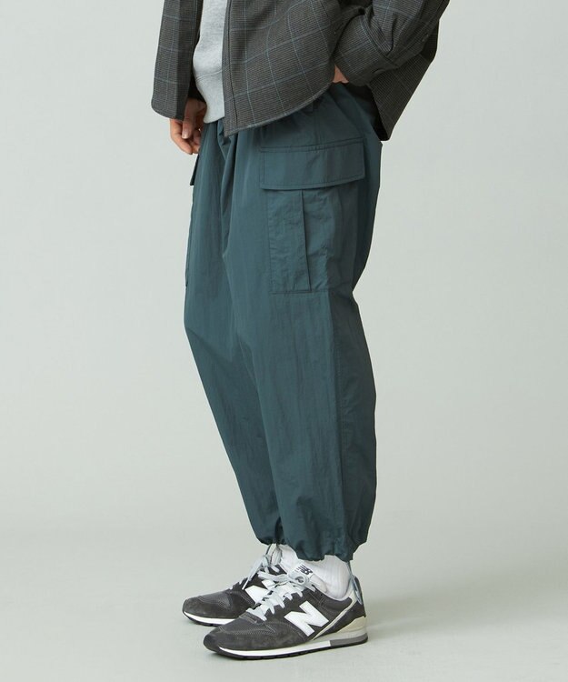 J.PRESS YORK STREET 【UNISEX】ナイロンワッシャー カーゴパンツ スモーキーグリーン系