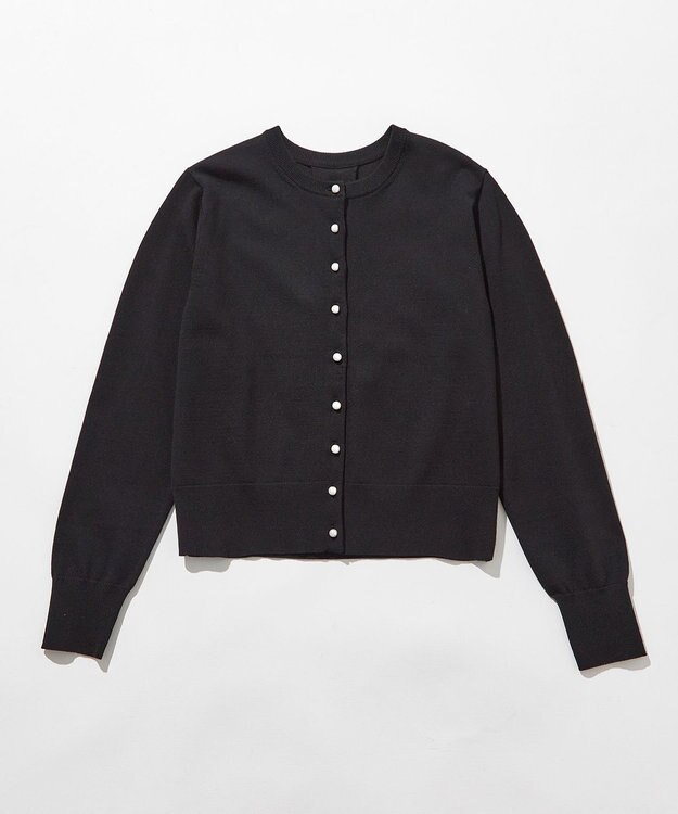 組曲 【洗える・6色展開】Elenaベーシックニット カーディガン ブラック系