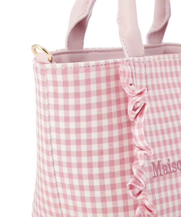 Maison de FLEUR ギンガムフリル2Wayバッグ Pink