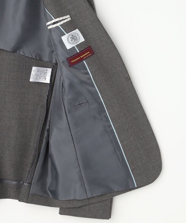 J.PRESS LADIES 【セットアップ対応】BAHARIYE SOLID ノーカラー ジャケット ミディアムグレー系