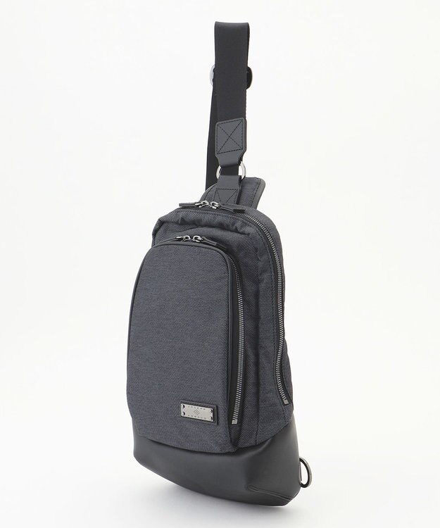 JOSEPH ABBOUD 【軽量/コンパクト】インターレースカルゼ ボディーバッグ グレー系