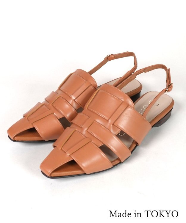Dominic3 レザー グルカサンダル キャメル