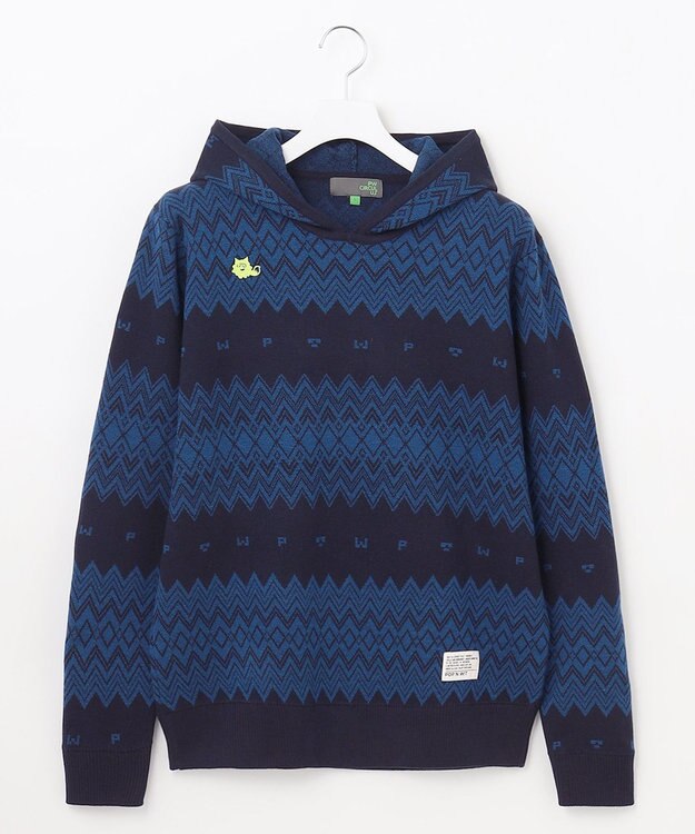 PW CIRCULUS 【手洗い可】【MEN】フェアアイルニットフーディ ネイビー系5