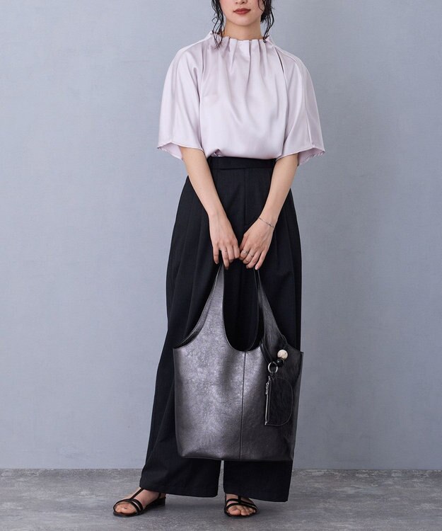 MioFIRANO STONE A001 トートバッグ マルチケース付き A4サイズ対応 BLACK