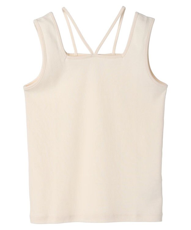 CRAFT STANDARD BOUTIQUE 前後2WAYスクエアデザインタンクトップ Ivory