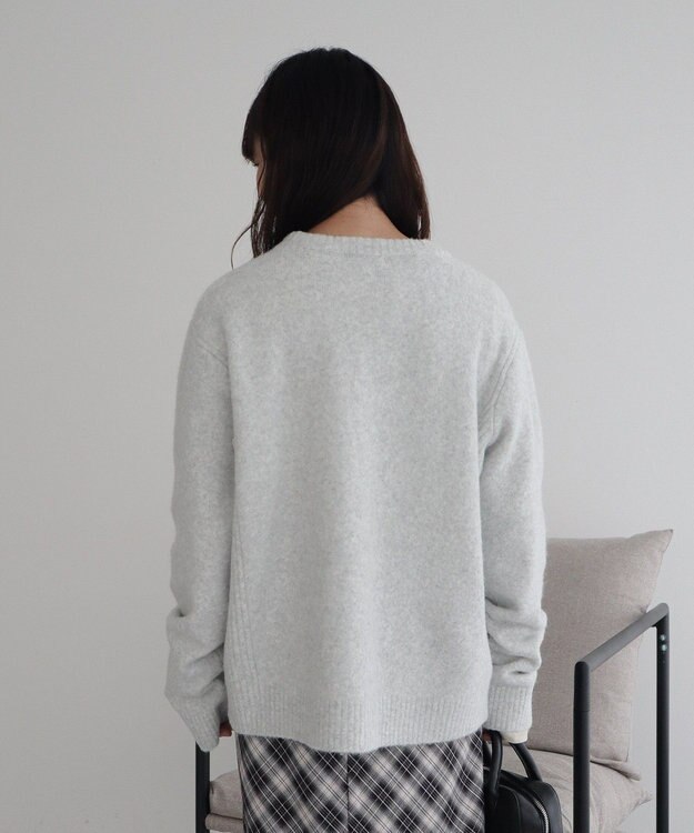 CRAFT STANDARD BOUTIQUE 起毛クルーネックニットプルオーバー Light Gray