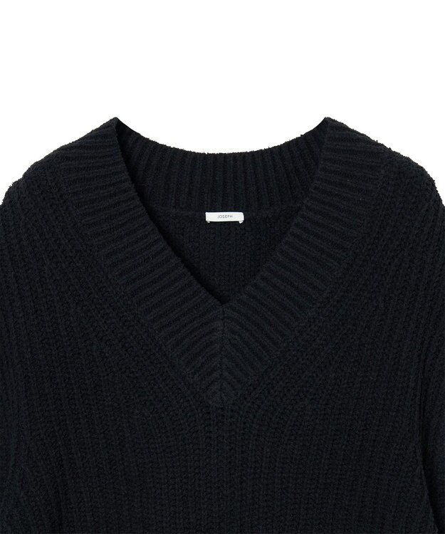 JOSEPH コットンテリー　ニットトップ Black