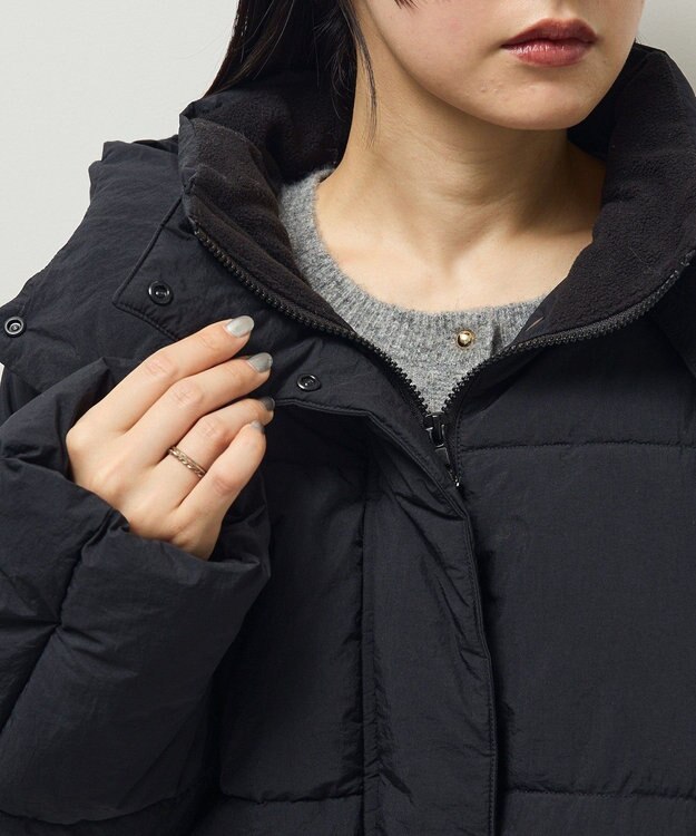 Green Parks ライトファイバーフーディブルゾン Black