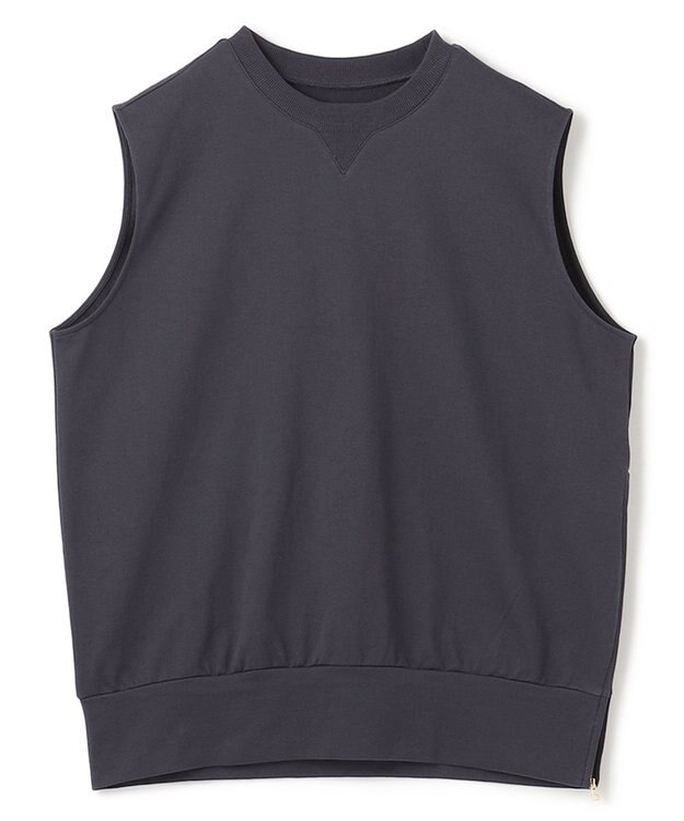 UNFILO スウェットサイドZIPベスト チャコール