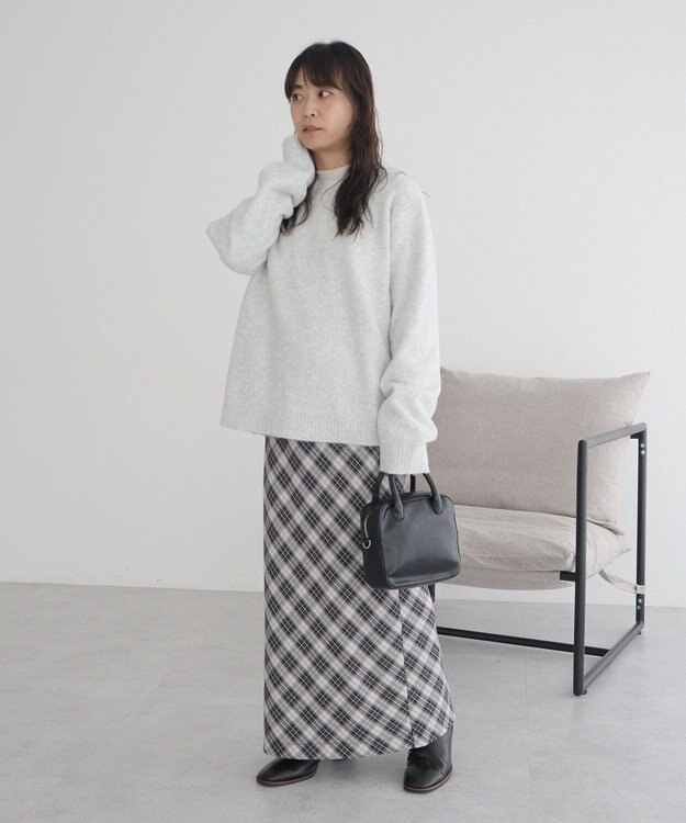 CRAFT STANDARD BOUTIQUE 起毛クルーネックニットプルオーバー Light Gray