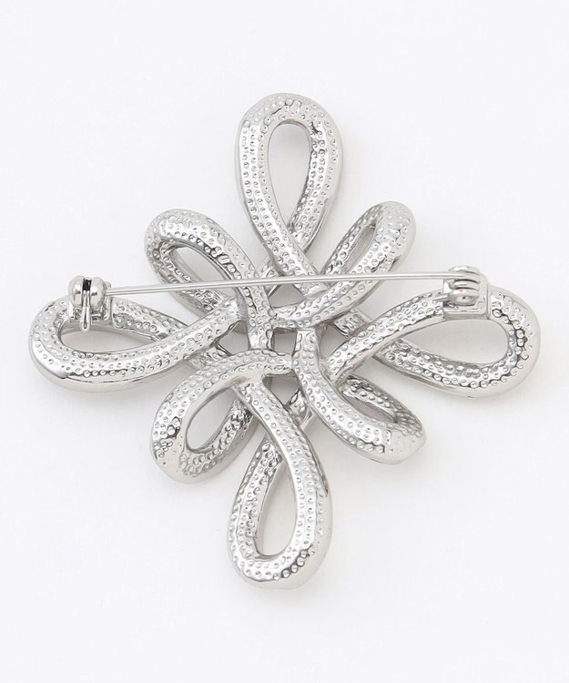 自由区 【カタログ掲載】ビジューカーブ ブローチ シルバー