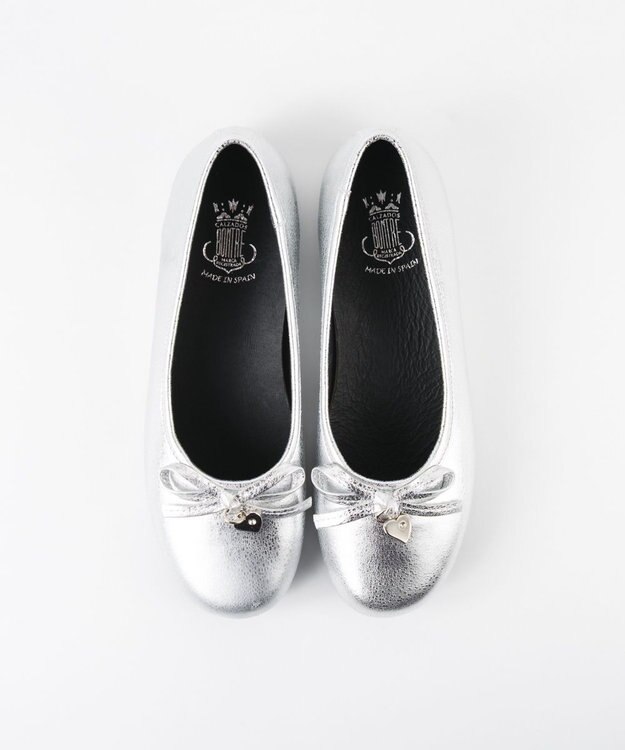 BONTRE 【BONTRE/ボントレ】レザーバレエシューズ/50301-VA シルバー