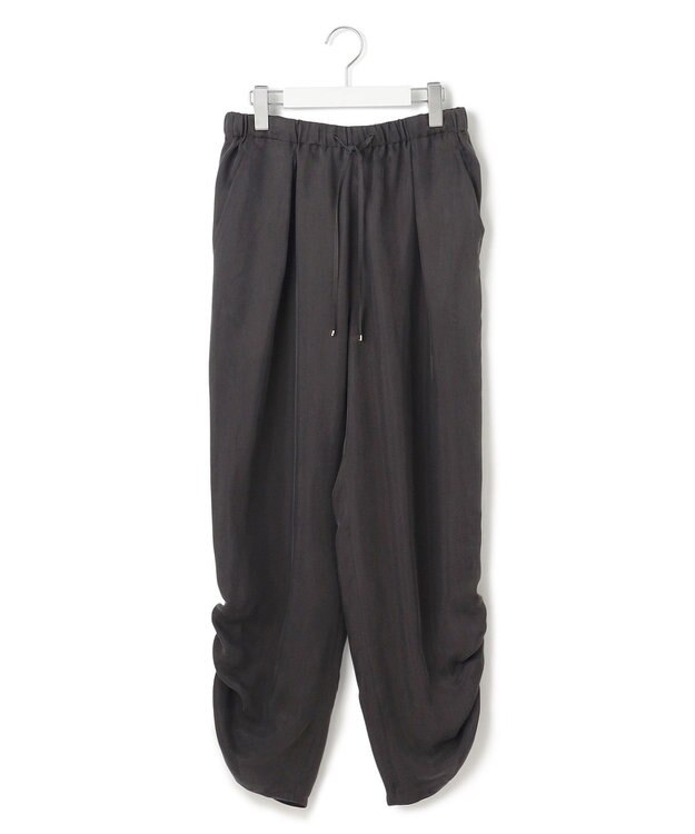 23区 【接触冷感/洗える】フィブリルツイル シャーリング パンツ ダークブラウン系