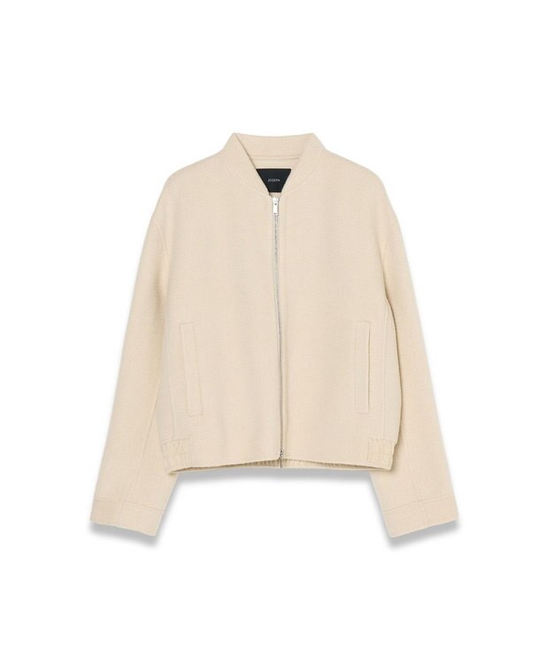 JOSEPH リニアダブルフェイスウールジャケット Ivory/Affogato